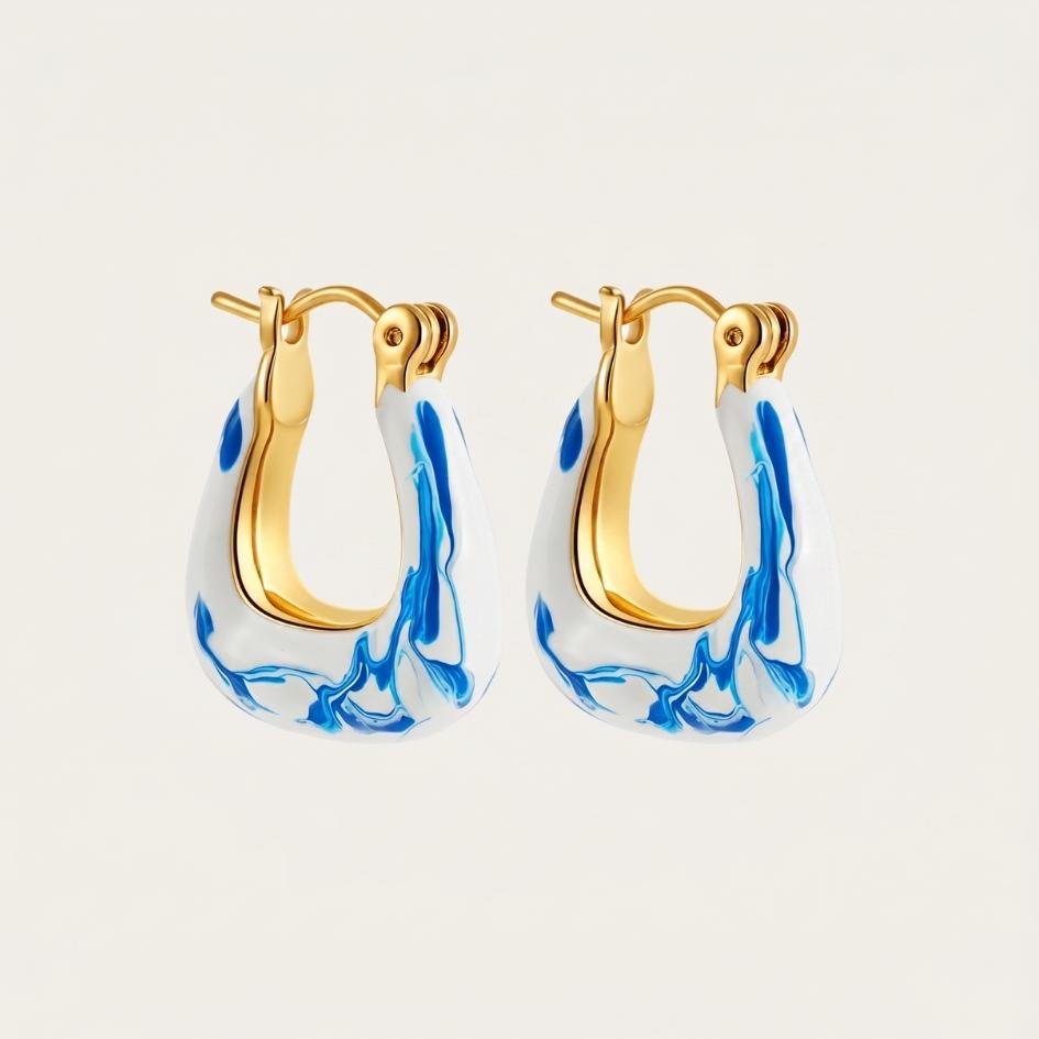 Golden Sea Foam Earrings