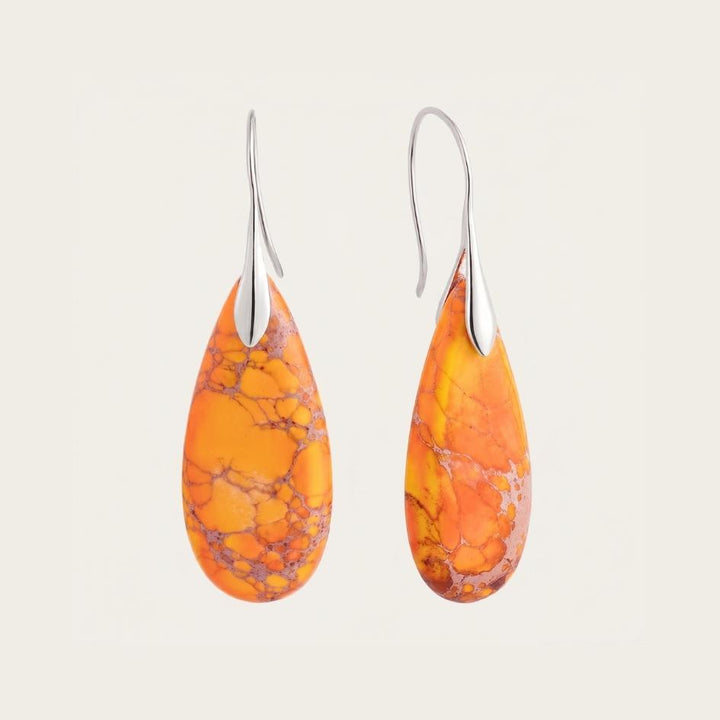 Radiant Coral Drop Earrings
