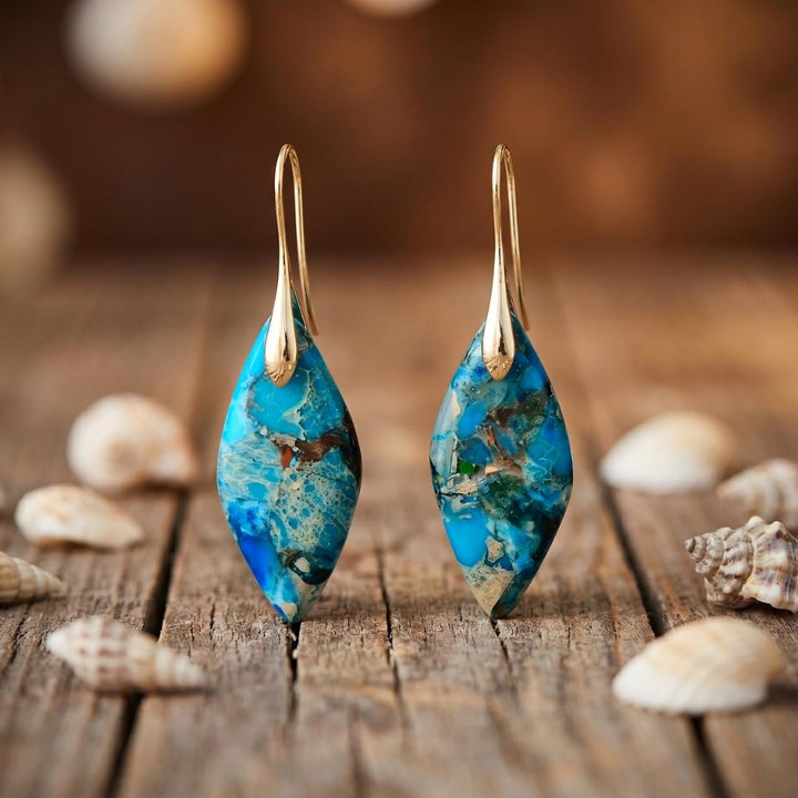 Bright Turquoise Drop Earrings