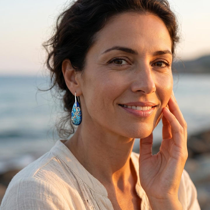 Ocean Blue Lagoon Drop Earrings