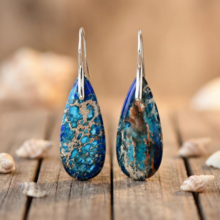 Ocean Blue Lagoon Drop Earrings