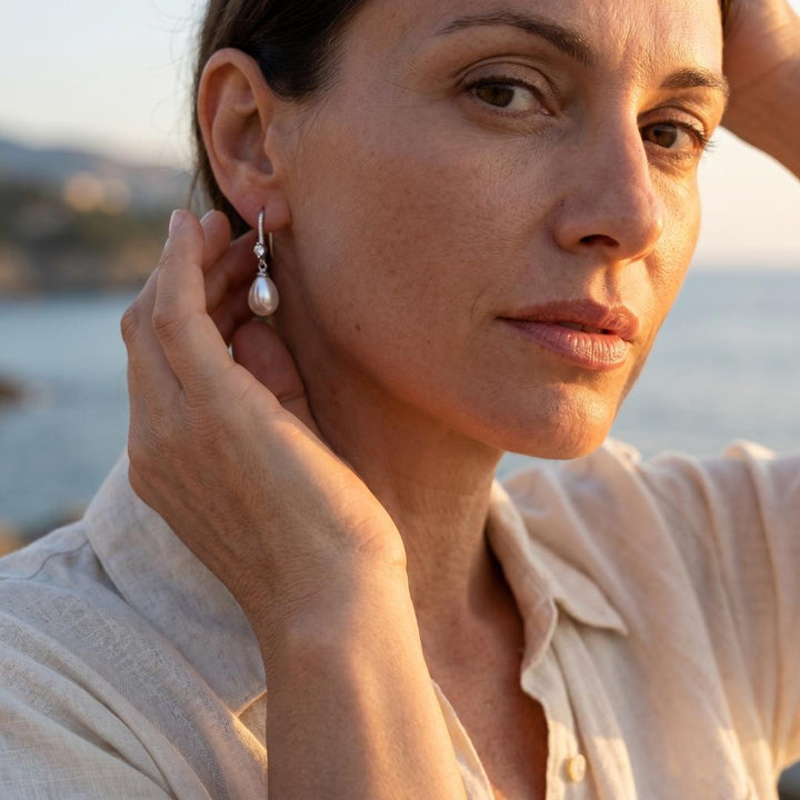 Lustrous Pearl Drop Earrings