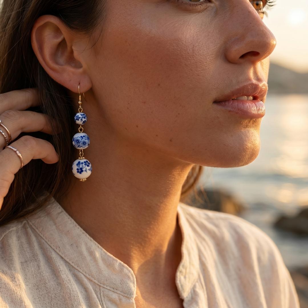 Coastal Azure Drop Earrings