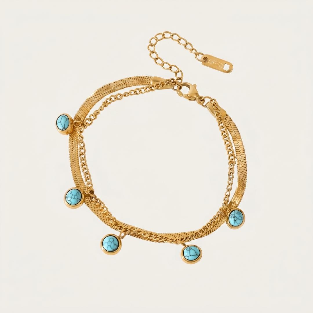 Golden Tide Drops Bracelet