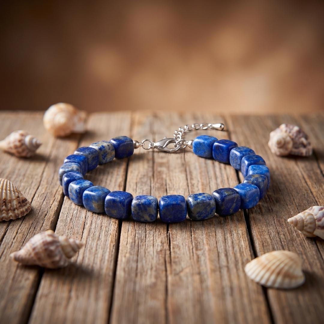 Lapis Lazuli Sea Pebble Bracelet