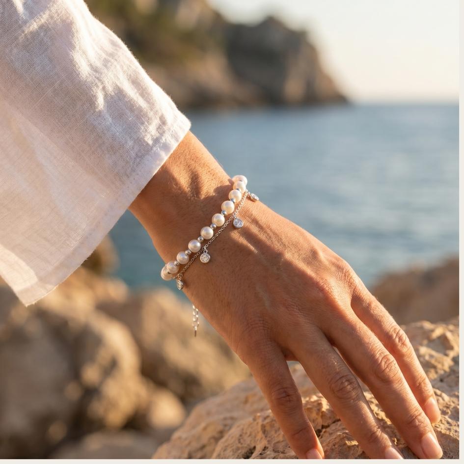 Pearl & Zircon Bracelet