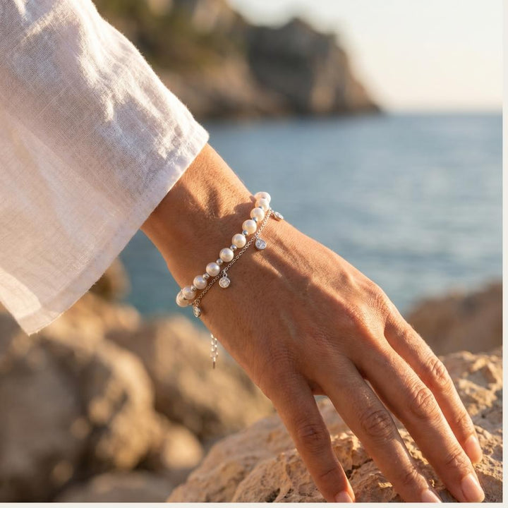 Pearl & Zircon Bracelet
