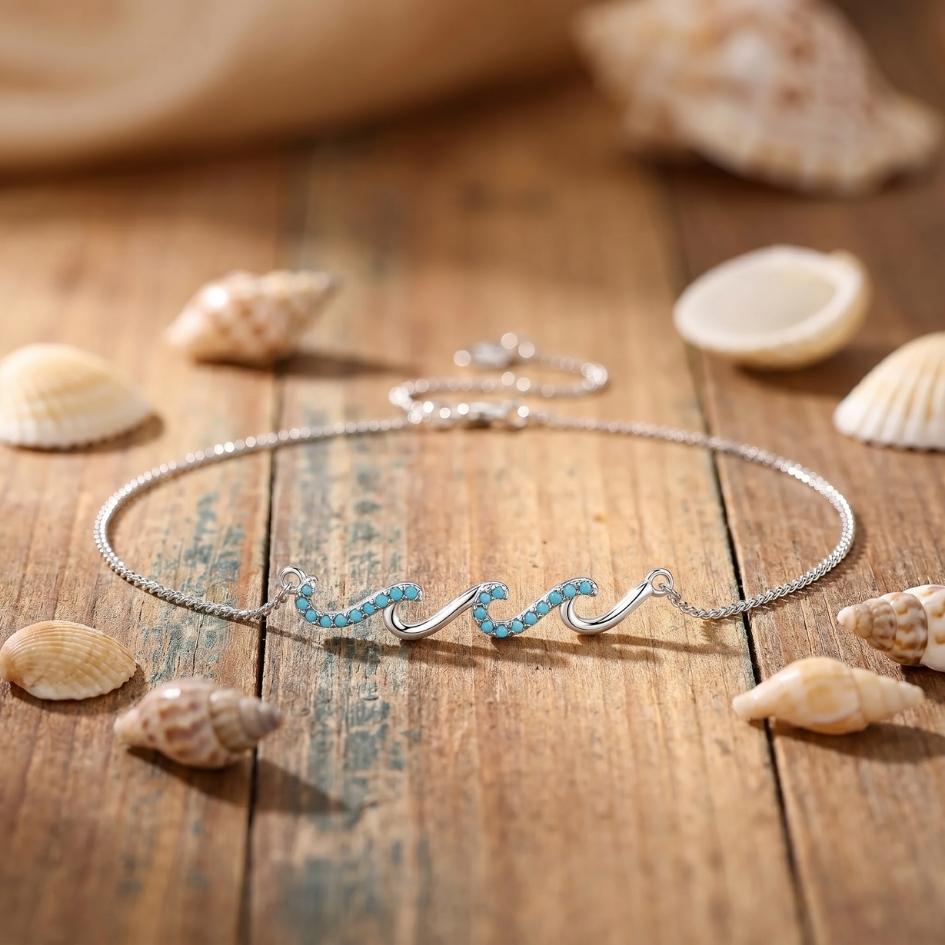 Delicate Wave Anklet