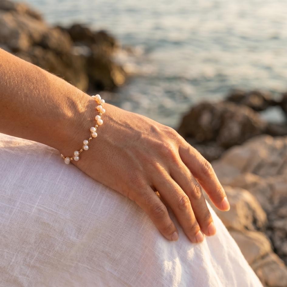 Gold & Pearl Bracelet