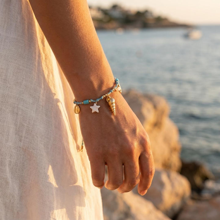 Shell & Starfish Charm Bracelet