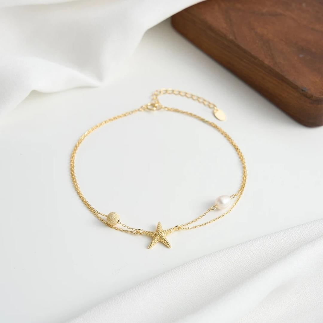 Pearl & Starfish Anklet