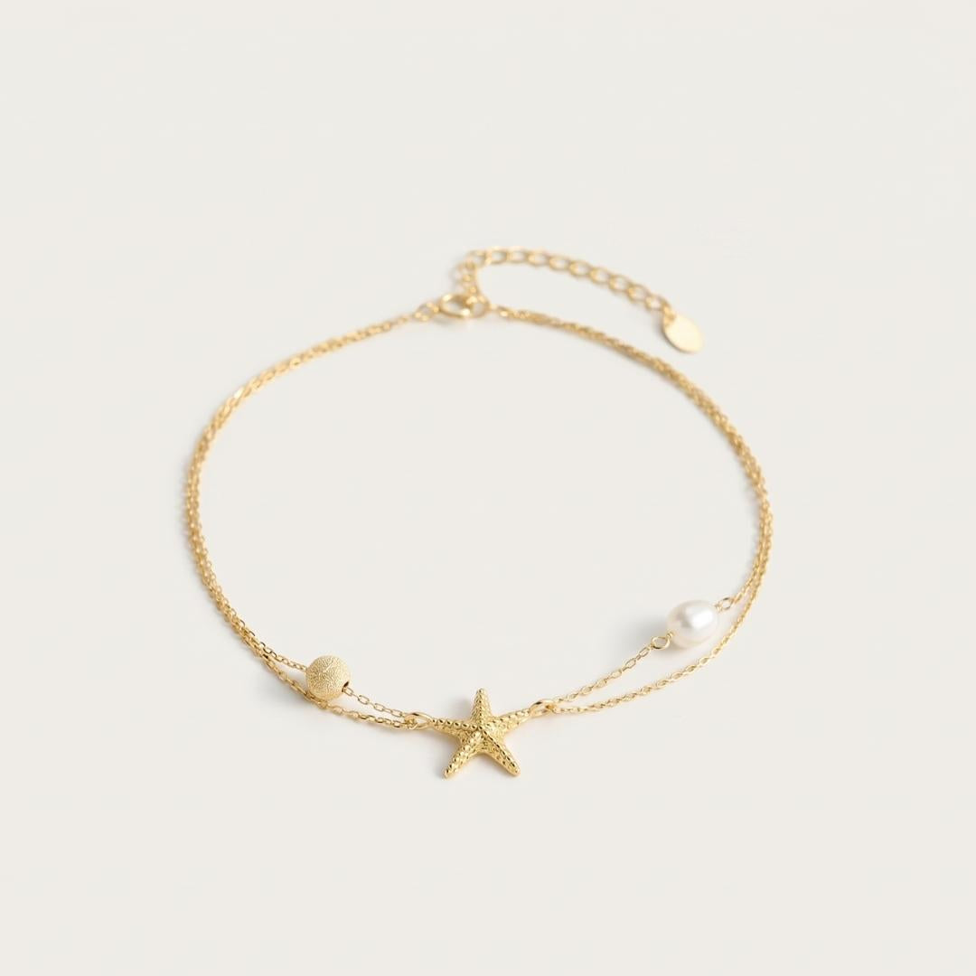 Pearl & Starfish Anklet