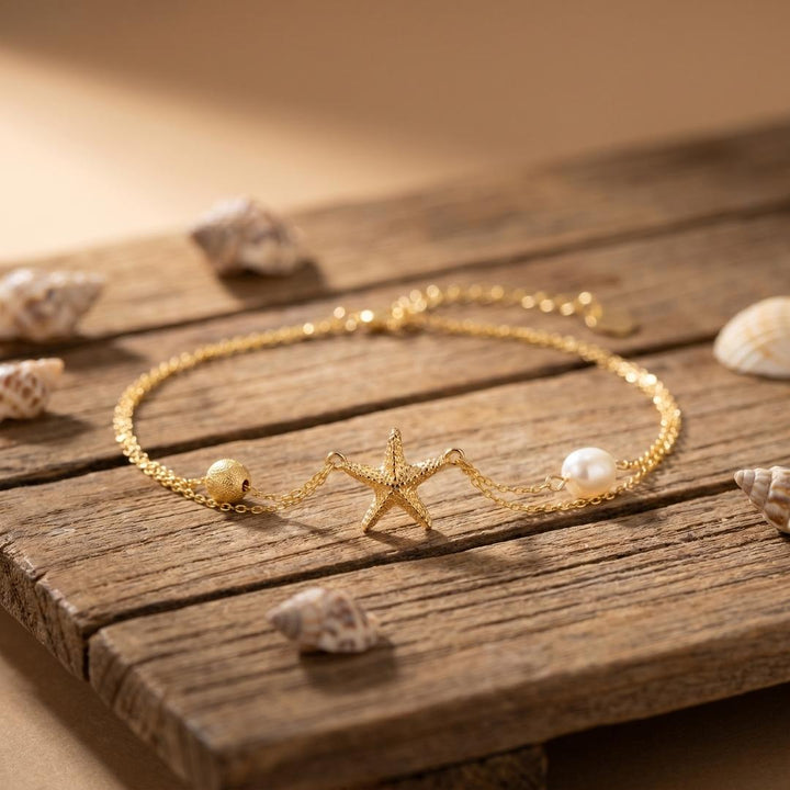 Pearl & Starfish Anklet
