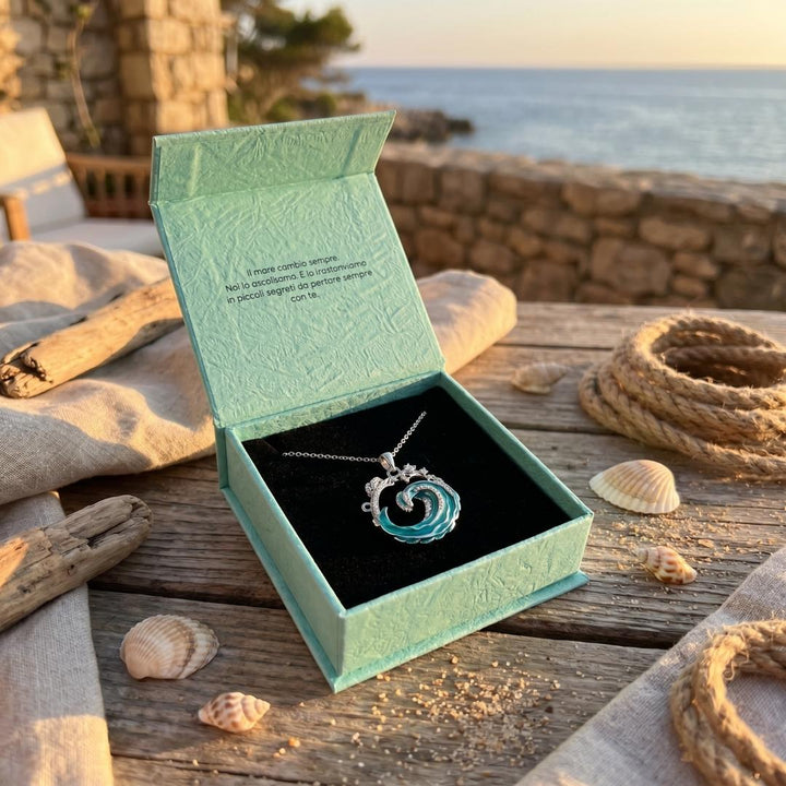 Sparkling Ocean Wave Necklace