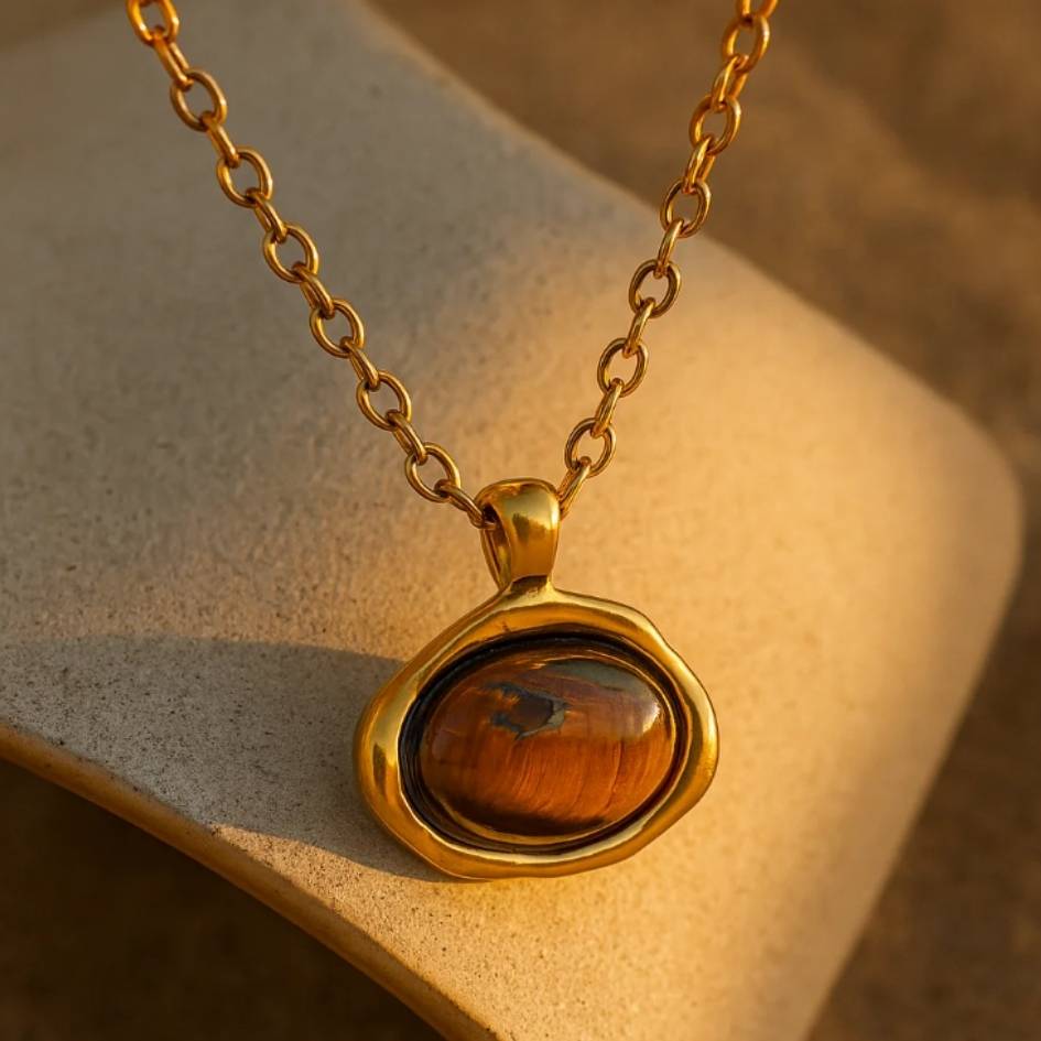 Golden Sunset Drop Necklace