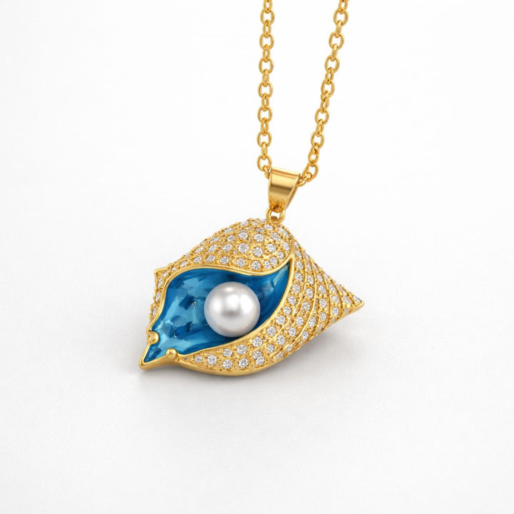 Gilded Shell Pearl Tide Necklace