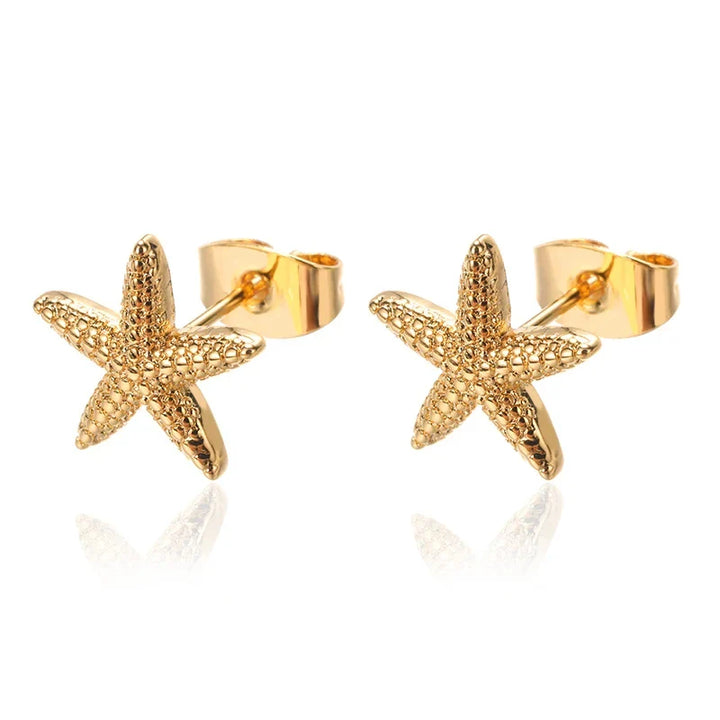 Starfish & Shell Stainless Steel Studs