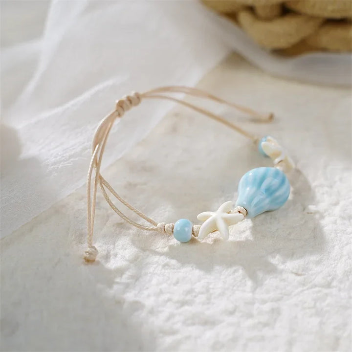 Ceramic Shell & Starfish Bracelet