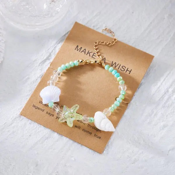 Braided Shell Starfish Bracelets