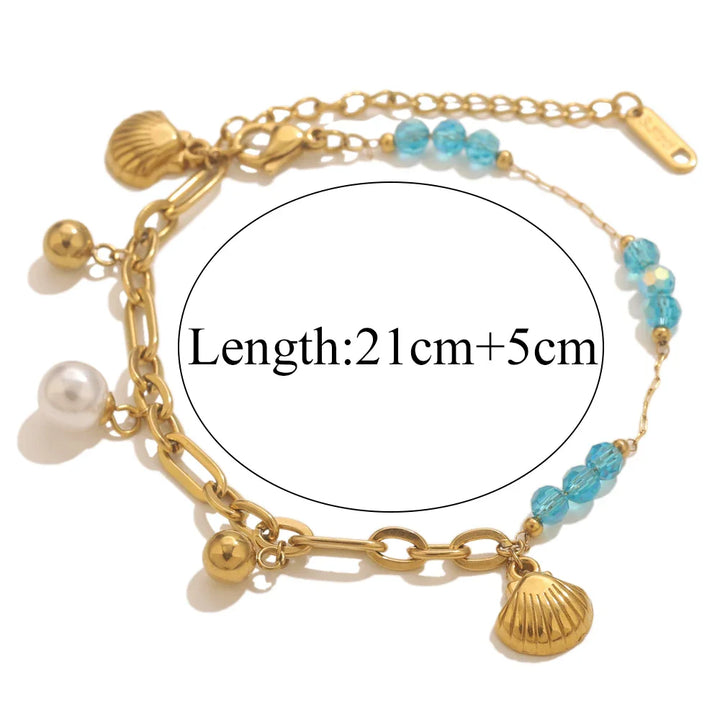 Gold-Plated Starfish Shell Bracelet