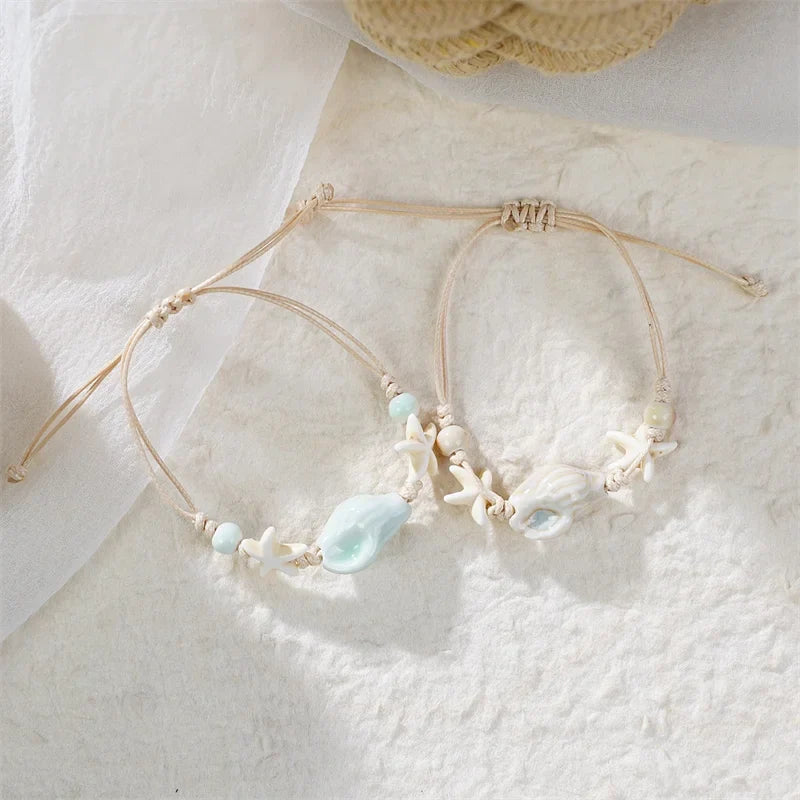 Ceramic Shell & Starfish Bracelet