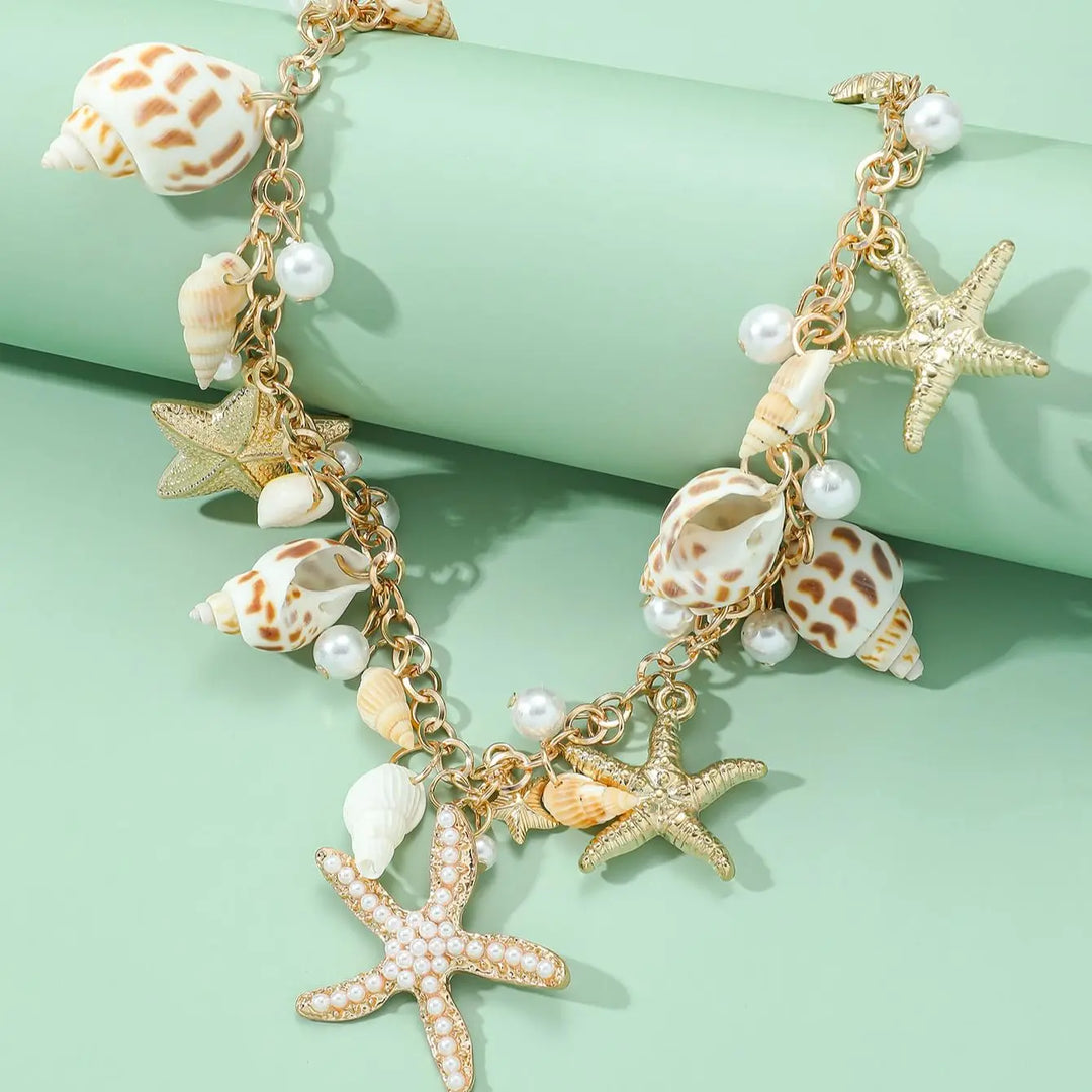 Shell & Starfish Pearl Necklace