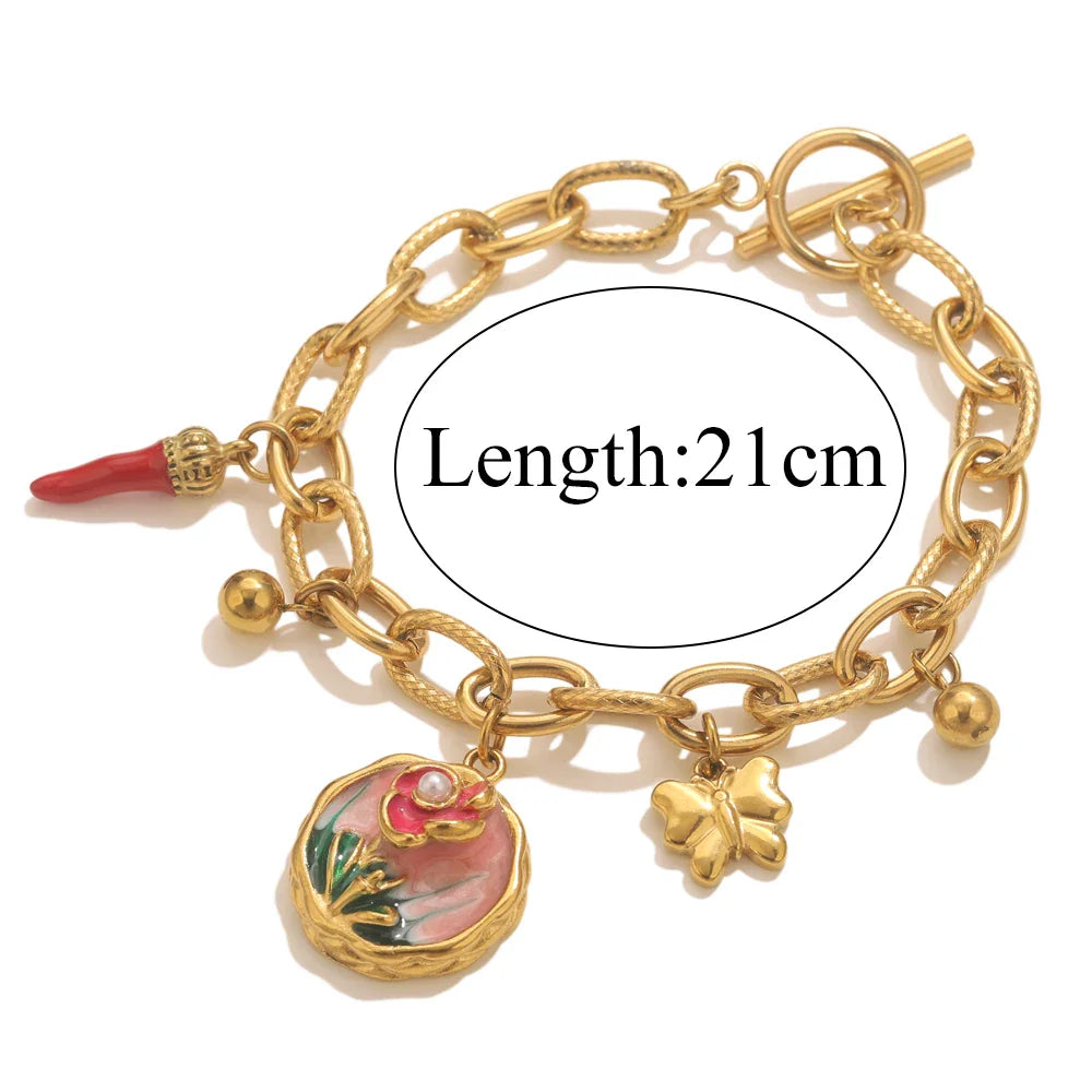 Gold-Plated Starfish Shell Bracelet