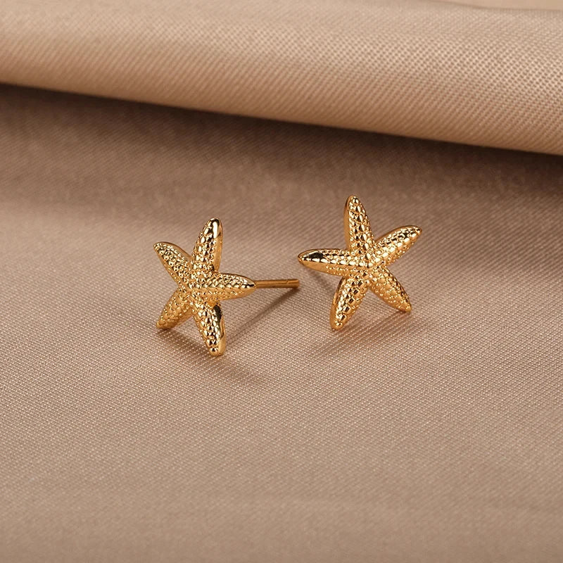 Starfish & Shell Stainless Steel Studs