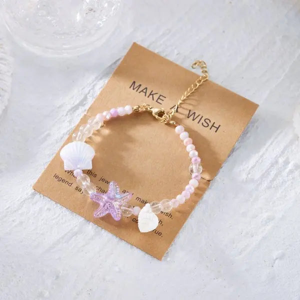 Braided Shell Starfish Bracelets