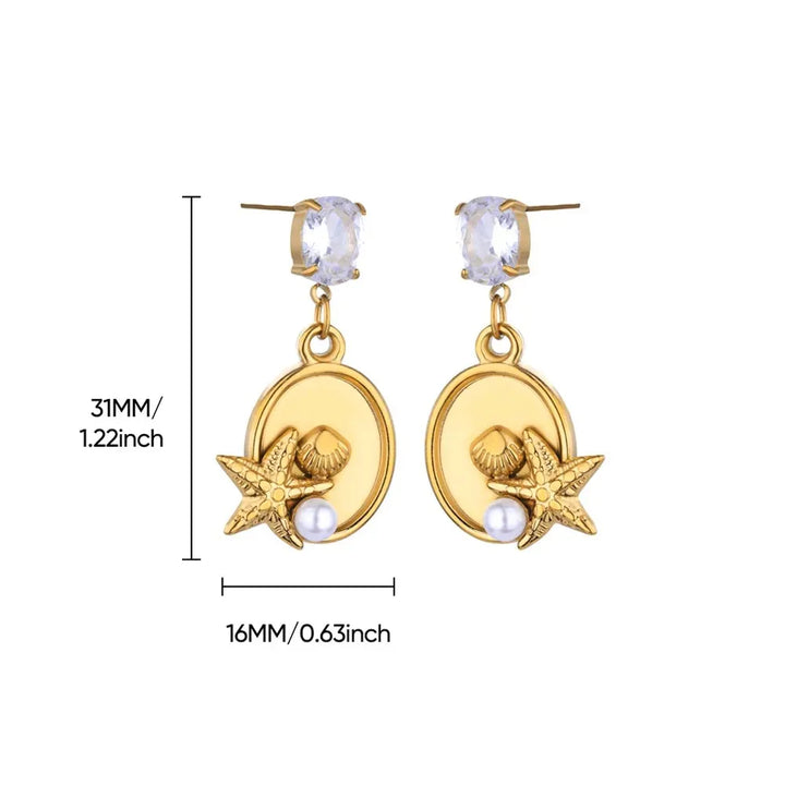 Starfish & Shell Stainless Steel Studs