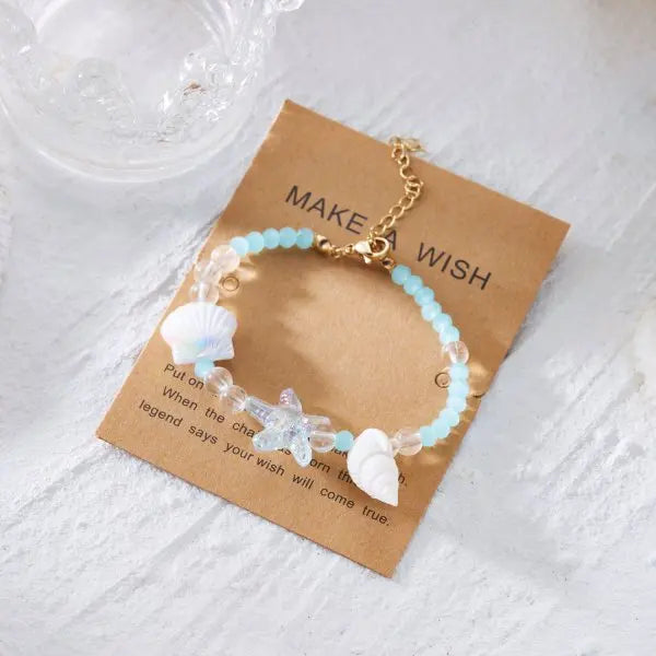 Braided Shell Starfish Bracelets