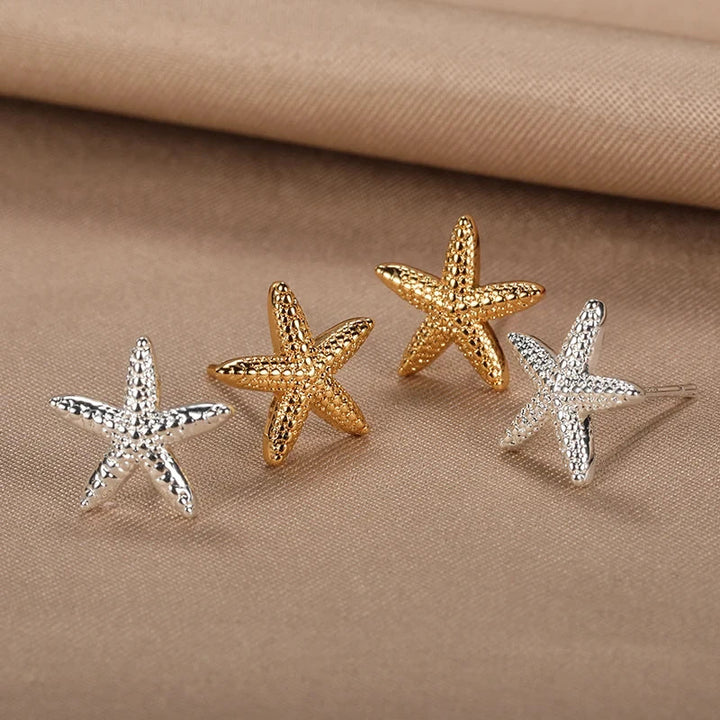 Starfish & Shell Stainless Steel Studs
