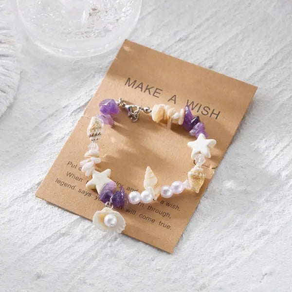 Braided Shell Starfish Bracelets