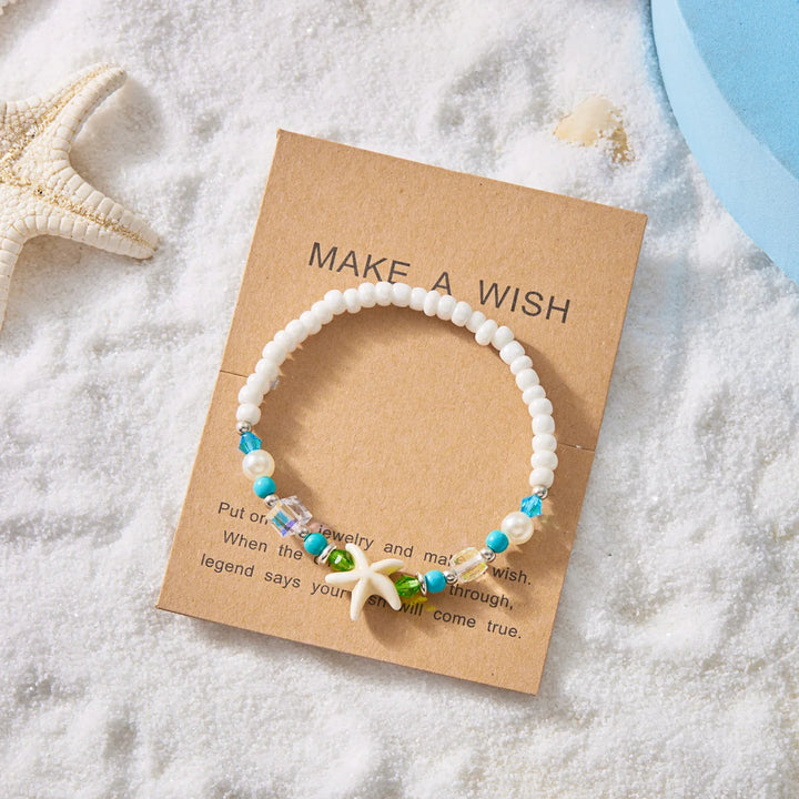 Braided Shell Starfish Bracelets