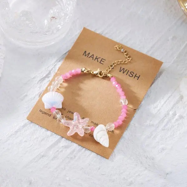 Braided Shell Starfish Bracelets