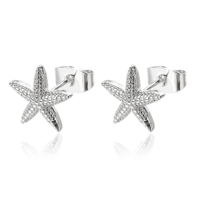 Starfish & Shell Stainless Steel Studs