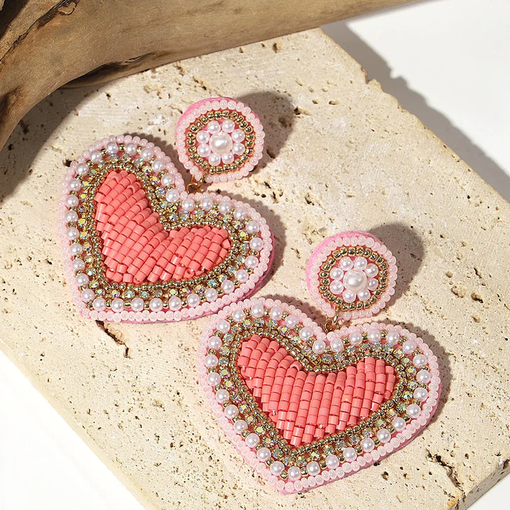 Starfish Conch Seed Bead Drop Earrings