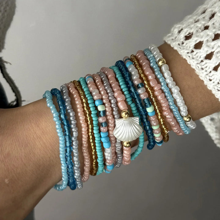 Woven Shell, Star & Turtle Bracelet