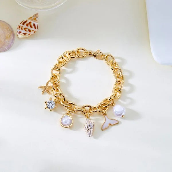 Ceramic Shell & Starfish Bracelet