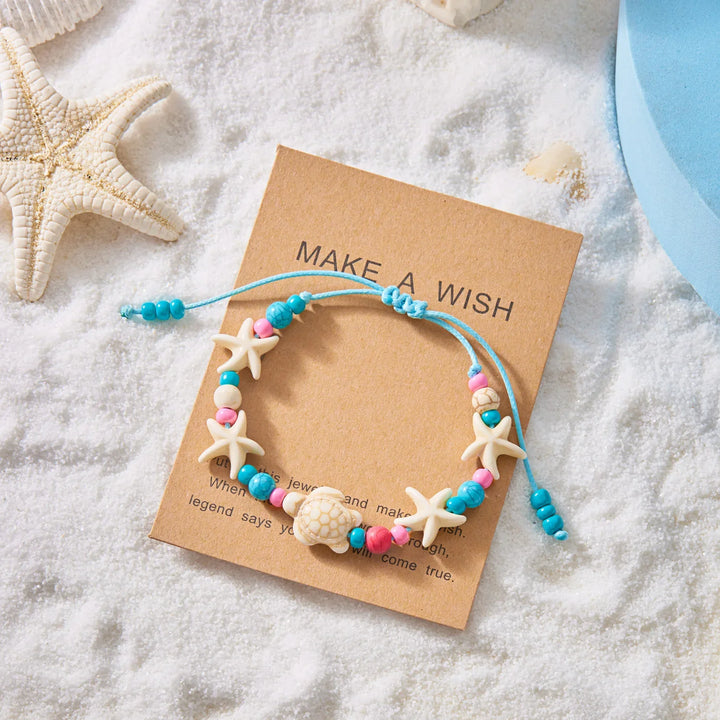 Braided Shell Starfish Bracelets