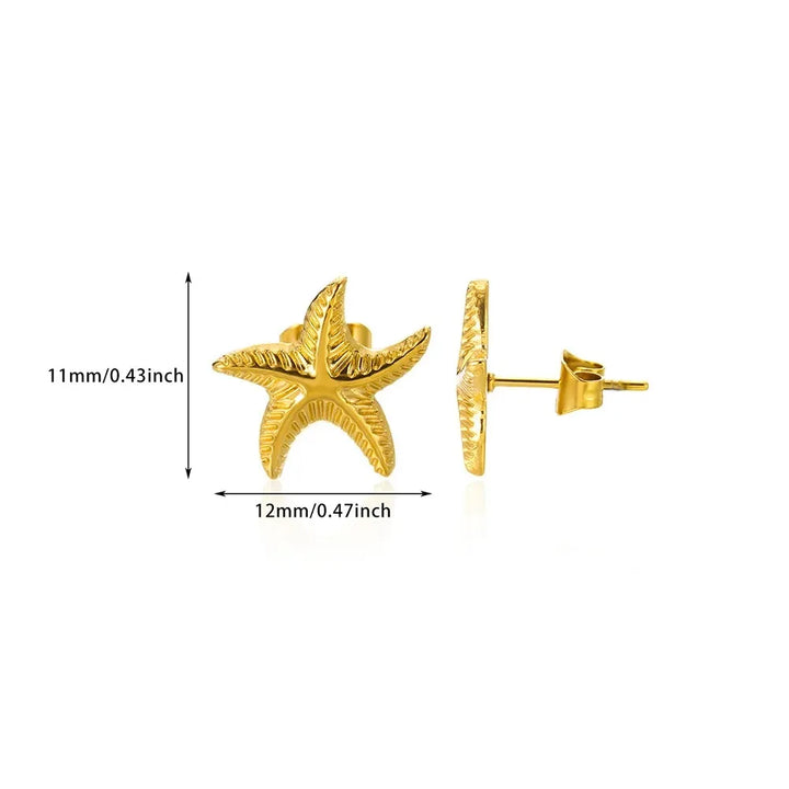 Starfish & Shell Stainless Steel Studs