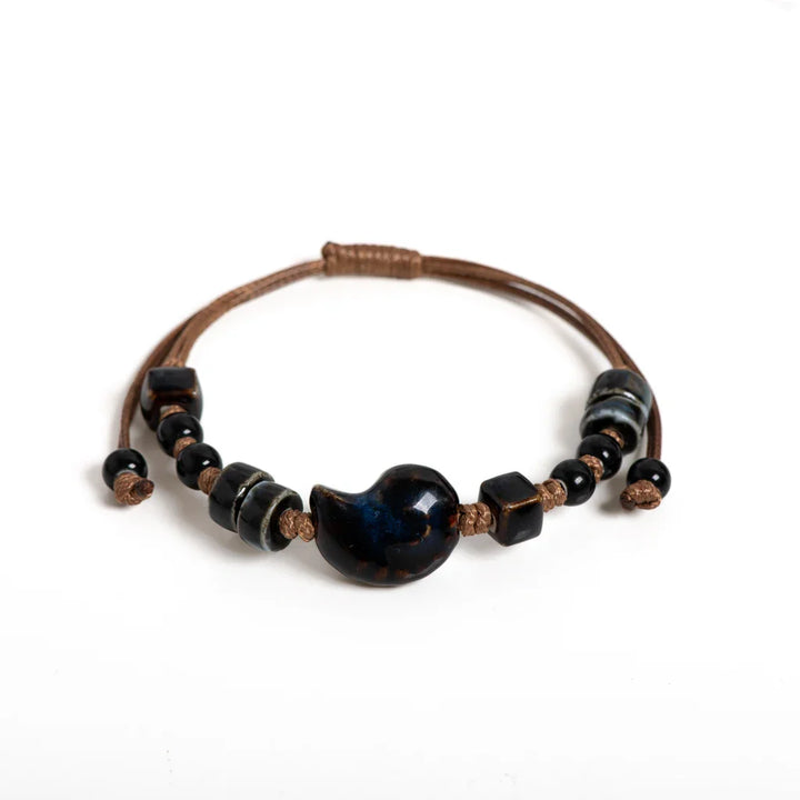 Vintage Ceramic Seashell Bracelet