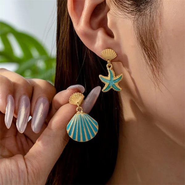 Ocean Asymmetric Starfish Shell Ring