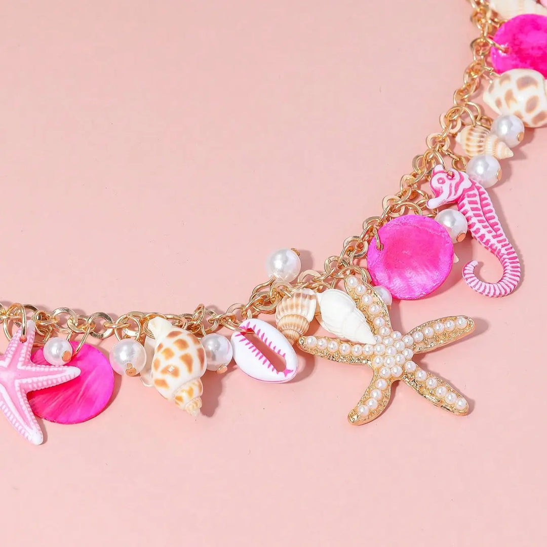 Shell & Starfish Pearl Necklace