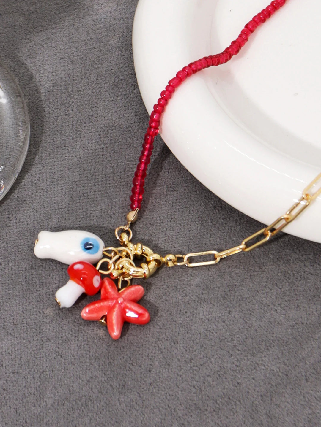 Ocean Charms Beaded Necklace