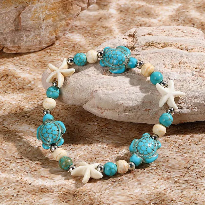 Woven Shell, Star & Turtle Bracelet