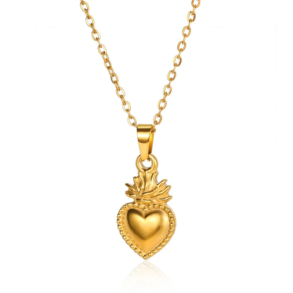 Gold Stainless Steel Starfish Sea Turtle Necklace