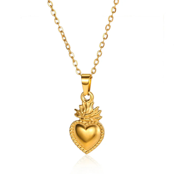 Gold Stainless Steel Starfish Sea Turtle Necklace