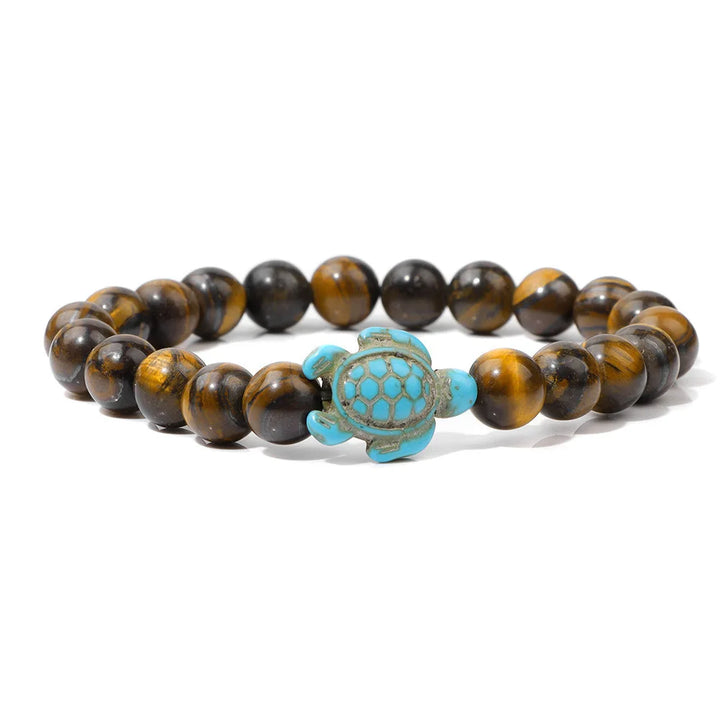 Turquoise Sea Turtle & Rose Quartz Bracelet
