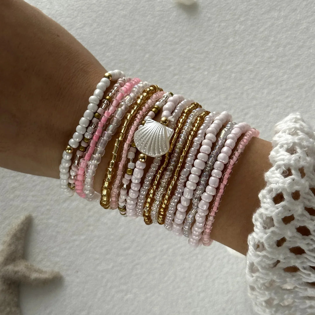 Woven Shell, Star & Turtle Bracelet